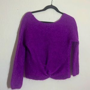 La Maille Sézaneparis purple sweater Rue Saint-Fiacre mohair, wool mix V back